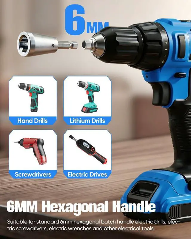 Alt view image 6 of 7 - Wire Twister Tool for Drill, 2026 Upgrades Wire Nut Twister for Drill Profession Electricians Tool, 6MM Hex Shank Cable Wire Twisting Tool Wire Twister Wire Connector for 9-22 AWG (2pcs)