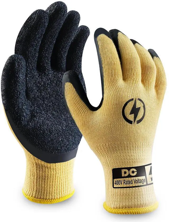 Main image of Insulated Electrician Gloves 400V,ASTM D120 Certified High Voltage Resistant Flame Retardant Work Gloves, Electrical Rubber Non-slip Prevent Shock,Large