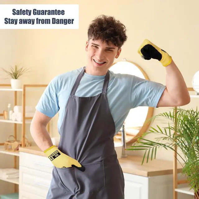 Alt view image 4 of 6 - Insulated Electrician Gloves 400V,ASTM D120 Certified High Voltage Resistant Flame Retardant Work Gloves, Electrical Rubber Non-slip Prevent Shock,Large