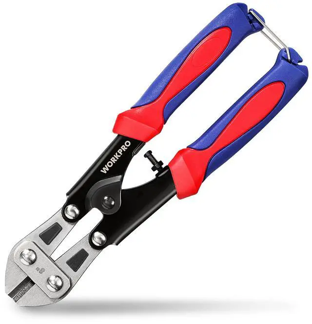 Main image of Mini Bolt Cutter 8-inch, Spring Loaded Small Heavy Duty Wire Cable Cutter, Snips Clippers with Soft Anti-Slip Handle