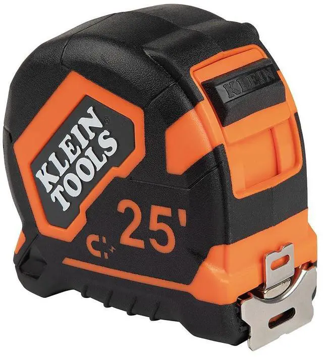 Main image of 9225 Tape Measure, Heavy-Duty Measuring Tape with 25-Foot Double-Hook Double-Sided Nylon Reinforced Blade, with Metal Belt Clip