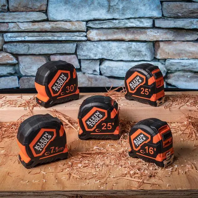 Alt view image 6 of 7 - 9225 Tape Measure, Heavy-Duty Measuring Tape with 25-Foot Double-Hook Double-Sided Nylon Reinforced Blade, with Metal Belt Clip