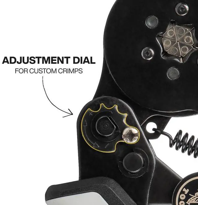 Alt view image 3 of 5 - 34056 Ferrule Crimping Tool, Hex Crimper Pliers for 10 to 22 AWG Wire Terminals, Built-In Adjustable Ratchet, for Electrical Work