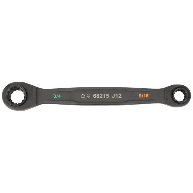 Alt view image 7 of 7 - 68216 4-in-1 Reversible Ratcheting Box Wrench Set, Quad Wrench, SAE, 2-Piece, 1/4 to 3/4-Inch, Forged Steel, 90-Tooth
