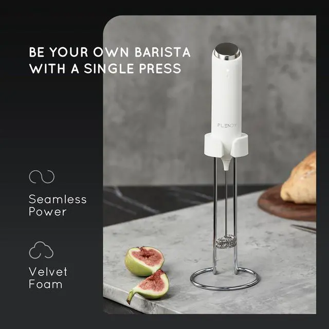 Alt view image 2 of 6 - Rechargeable Milk Frother Handheld, Coffee Frother Handheld with USB-C Charging Stand, Electric Drink Mixer Handheld, Mini Electric Whisk Frother for Coffee, Matcha, etc