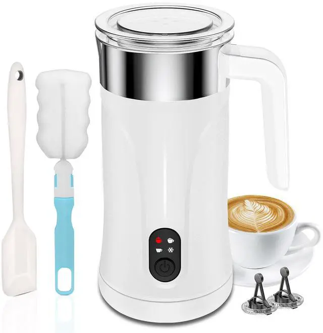 Main image of Milk Frother, 4-in-1 Milk Frother and Steamer, 10.1oz/300ml Automatic Hot and Cold Foam Maker and Milk Warmer, Electric Milk Frother for Coffee, Latte, Cappuccino, Matcha(White)