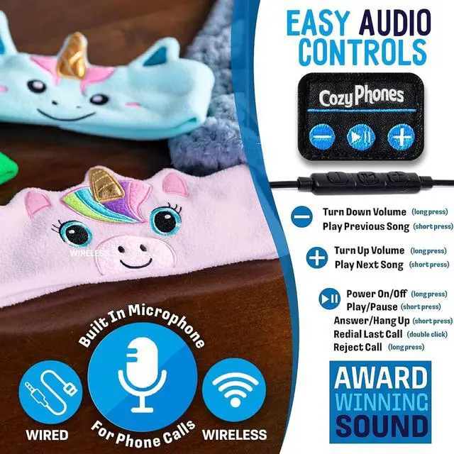 Alt view image 7 of 7 - Toddler Headphones Wireless, Kids Bluetooth Earphones, Safe Volume - Wired School Headphones for Kids with 3.5 MM Jack and Travel Bag - Toddler Airplane Accessories for Boys & Girls - Fox