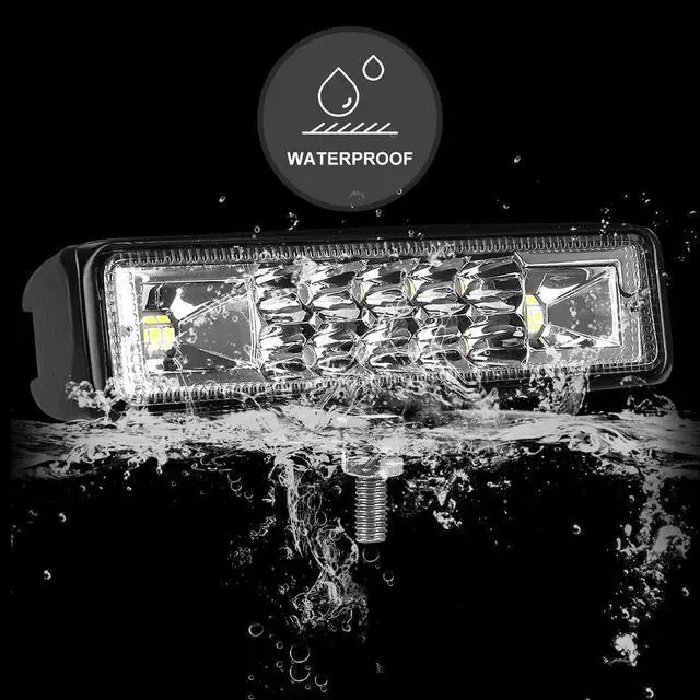 Alt view image 4 of 6 - 6 Inch Led Pods Light Bar - Slim 60W 10000Lm 12V/24V Driving Fog Light Waterproof Combo Flood Spot Lights for Trucks Off Road ATV UTV Golf Cart Trailer 2 Pack