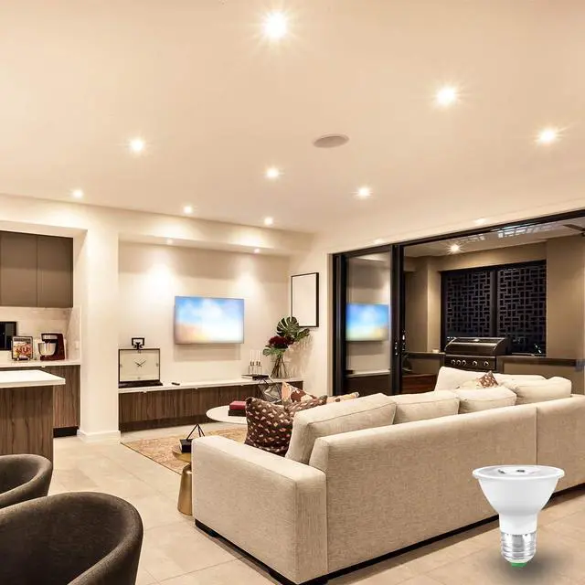 Alt view image 5 of 6 - Par16 LED Light Bulbs 40 Watt Equivalent Color Changing E26 Screw 45°, 12 Colors Dimmable Warm White 2700K RGB LED Spot Light Bulb with 5W Remote Control,(Pack of 4)