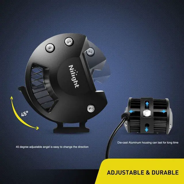 Alt view image 7 of 7 - Led Light Pods 2PC 4Inch 60W Flood Spot Combo Triple Row Driving Lamp Roof Bumper Off Road LED Work Lights Pods for Van Camper Wagon Car Pickup Golf Cart ATV UTV SUV Truck Boat 4x4