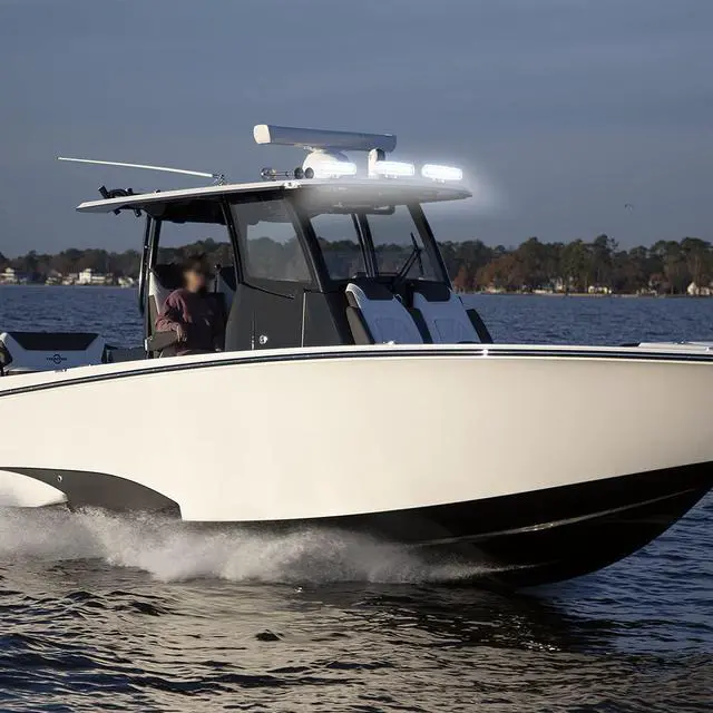 Alt view image 6 of 6 - Marine Led Light Bar 2PCS 18w White 150° Flood Beams Ponton Boat Deck Dock Lights IP67 Waterproof for Night Fishing T-top Stern Yacht Kayak Port Sailboat