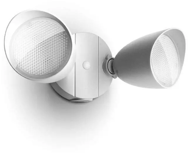 Main image of 6222W 3500 Lumen 32 Watt 28 LED Dual-Head Floodlight Outdoor, Full Metal Design, Waterproof Exterior Security Wall Light for Patio, Garden, Yard-White