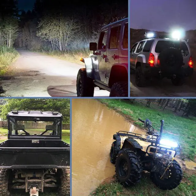 Alt view image 7 of 7 - 18022C-B 6.5Inch 2PCS 6.5 Inch 120W Spot & Flood Combo Bar Driving Waterproof Led Work Light Triple Rows Off-Road Truck Car ATV SUV Jeep Cabin Boat, 2 Years Warranty