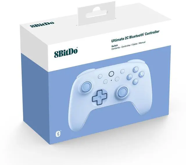 Alt view image 2 of 7 - Ultimate 2C Bluetooth Controller for Switch/Switch 2, Wireless Controller with 6-Axis Motion Control, Rumble Vibration, Refined D-Pad and Bumpers, and Hall Effect Joysticks (Blue)