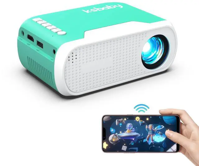 Main image of Mini Projector WiFi Home Theater Portable Projector, Phones Can Be Connected to The Movie Projector Via WiFi or Via Data Cable, Compatible With Smartphone/ Tablet/ Laptop/ TV Stick/ USB Drive