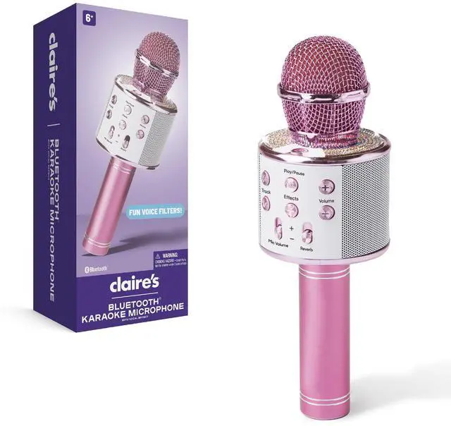 Main image of Bluetooth Karaoke Microphone for Kids, Wireless Mic with Voice Effects, Echo, USB-C Charging, Volume Controls & TF Card Slot, Portable & Durable Toy for Singing, Parties & Gifts, Ages 6+