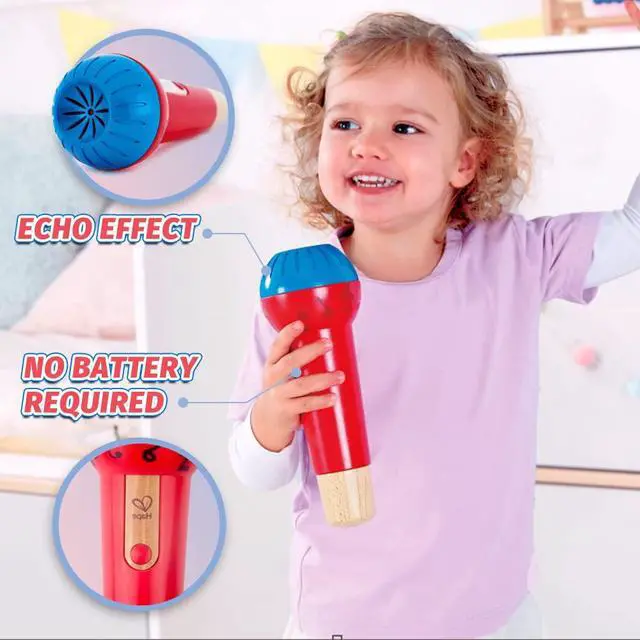 Alt view image 3 of 7 - Mighty Echo Microphone | Battery-Free Voice Amplifying Microphone Toy for Kids 1 Year & Up, Red, Model Number: E0337