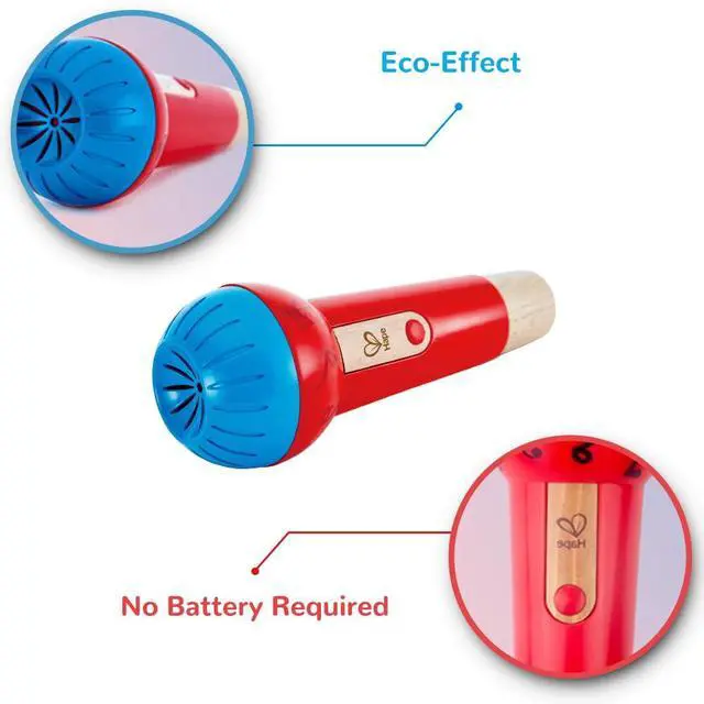 Alt view image 7 of 7 - Mighty Echo Microphone | Battery-Free Voice Amplifying Microphone Toy for Kids 1 Year & Up, Red, Model Number: E0337