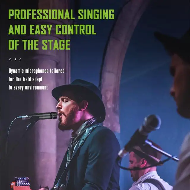 Alt view image 3 of 6 - wm57 Dynamic Vocal Classic Style Microphone Audio Instrument Classic Professional Dynamic Cardioid Unidirectional - for Instruments, Drums, Percussion, Vocals(not Include Cable)