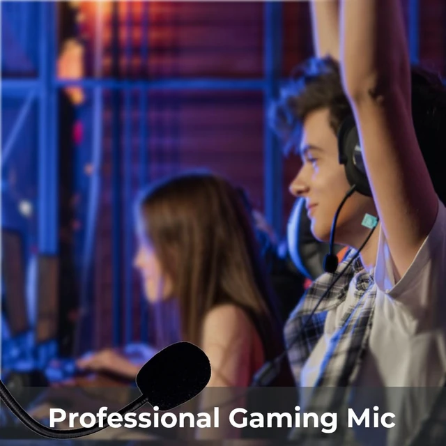 Alt view image 6 of 6 - Replacement Game Mic Compatible with Logitech G PRO X2, G PRO X Wireless and G Pro Wired Gaming Headsets, Detachable Noise Cancelling Crystal-Clear Game Microphone with 2Pcs Foam Cover