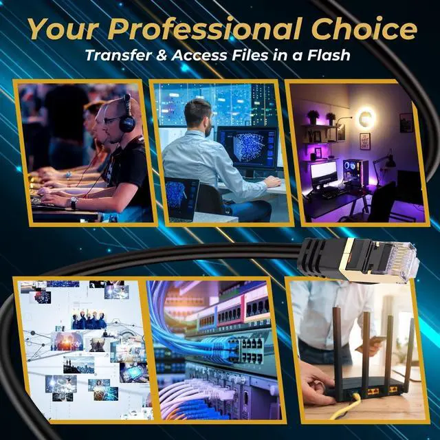 Alt view image 7 of 7 - Ethernet Cable Extension Extender (10FT) - Cat7 Cat6 Cat5e Cat5 LAN RJ45 Female to Male Network Wiring Connector Plug Patch Wire - Ethernet Cord Extender for Router Modem Smart TV Computer Laptop