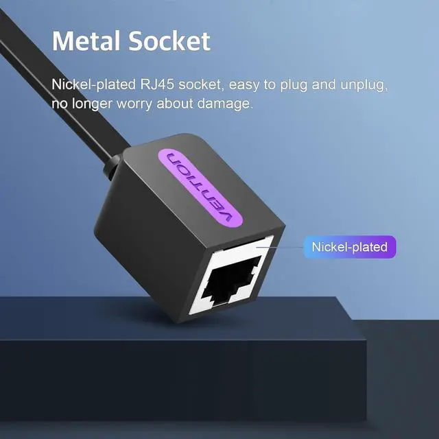 Alt view image 5 of 7 - Ethernet Cable Cat7 Ethernet Extension Cable,10Gbps High Speed Network LAN RJ45 Shielded Extension Cord, Ethernet Patch Cord Male to Female Connector Support Cat6A /Cat6 /Cat5E /Cat5 (26 FT)