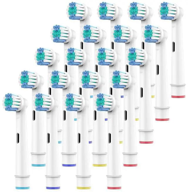 Main image of Toothbrush Heads for Oral B, 20 Pack Professional Electric Toothbrush Replacement Heads Medium Soft Dupont Bristles Replacement Toothbrush Heads Precision Clean Brush Heads Refills