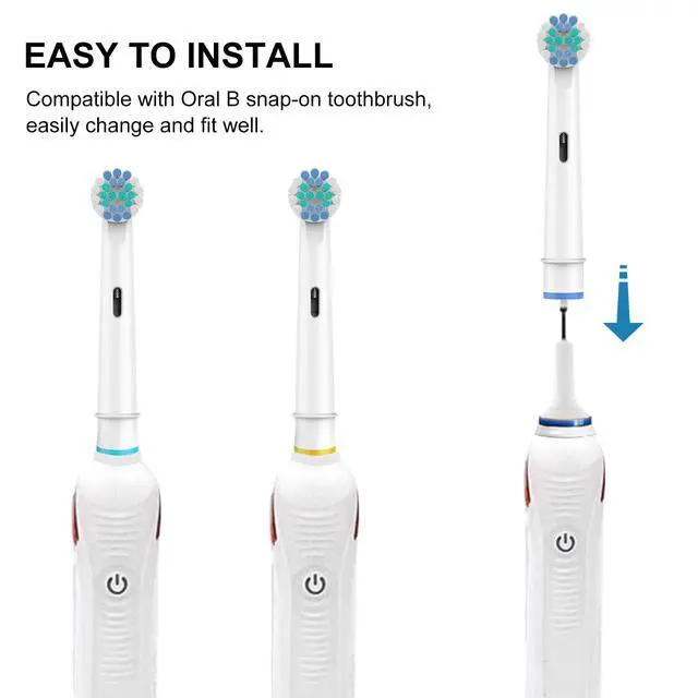 Alt view image 5 of 7 - Toothbrush Heads for Oral B, 20 Pack Professional Electric Toothbrush Replacement Heads Medium Soft Dupont Bristles Replacement Toothbrush Heads Precision Clean Brush Heads Refills
