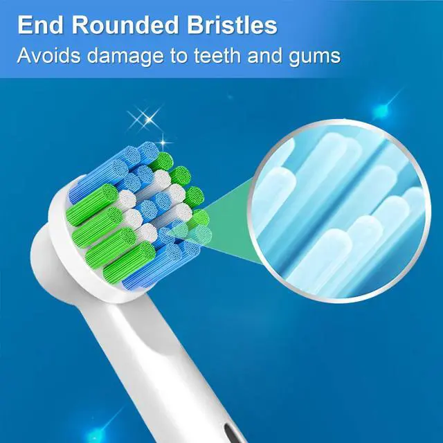 Alt view image 4 of 7 - Replacement Toothbrush Heads Compatible with Braun Oral B, 20 Pack Professional Electric Brush Heads for Oral B Replacement Heads Refill Pro 1000/1500/4000/7000/8000/9600 Etc.