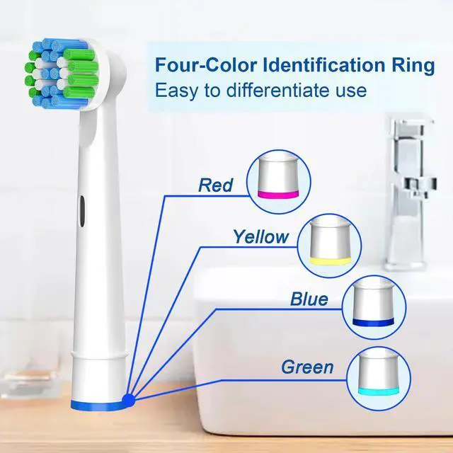 Alt view image 5 of 7 - Replacement Toothbrush Heads Compatible with Braun Oral B, 20 Pack Professional Electric Brush Heads for Oral B Replacement Heads Refill Pro 1000/1500/4000/7000/8000/9600 Etc.