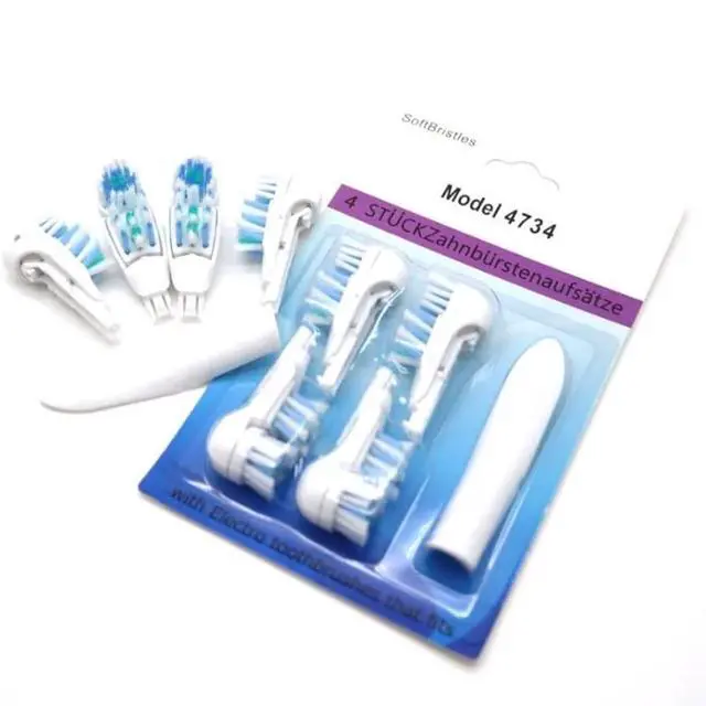 Alt view image 3 of 7 - 4/8/16 Pcs Electric Toothbrush Ora B Replacement Heads Sensitive Dual Clean Rotating Sets Fit for Braun Oral B Cross Action Power 4732 3733 4734 (8)