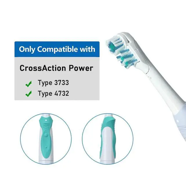 Alt view image 5 of 7 - 4/8/16 Pcs Electric Toothbrush Ora B Replacement Heads Sensitive Dual Clean Rotating Sets Fit for Braun Oral B Cross Action Power 4732 3733 4734 (8)