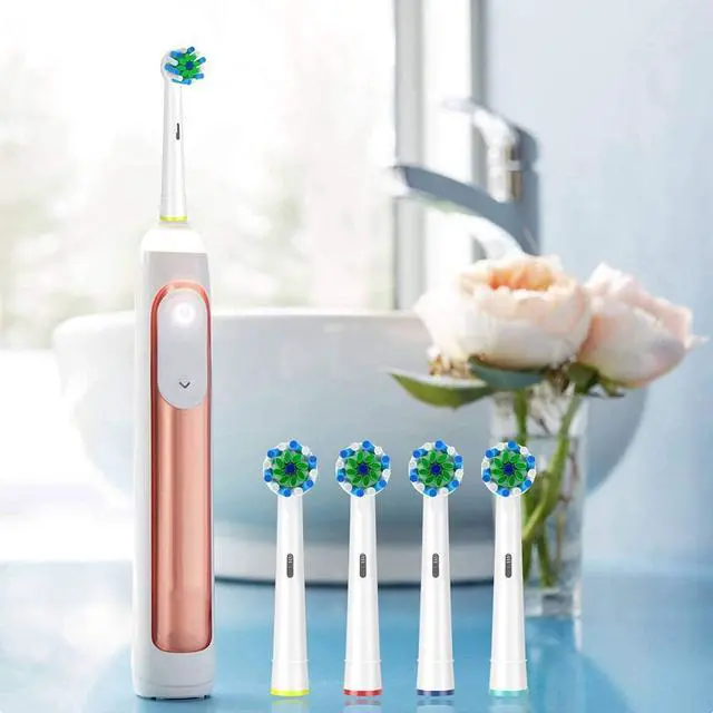 Alt view image 7 of 7 - Replacement Brush Heads Fit for Braun Oral b, Compatible with Oral-B Pro 1000/2000/3000/5000/6000 Smart and Genius Electric Toothbrush, 12 Pcs (White)