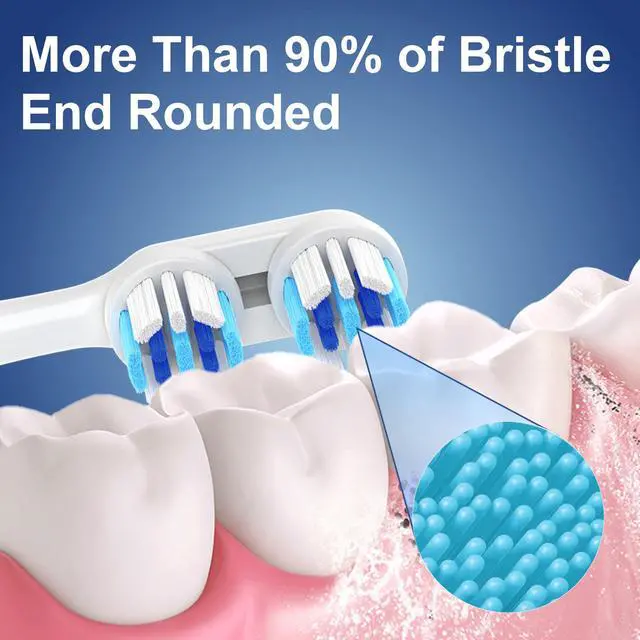 Alt view image 4 of 7 - Replacement Toothbrush Heads Compatible with Spinbrush Pro Clean(Old), High Efficiency Cleaning Electric Toothbrush Replacement Heads with Dua Head Design & Medium Bristles, 8 Pack