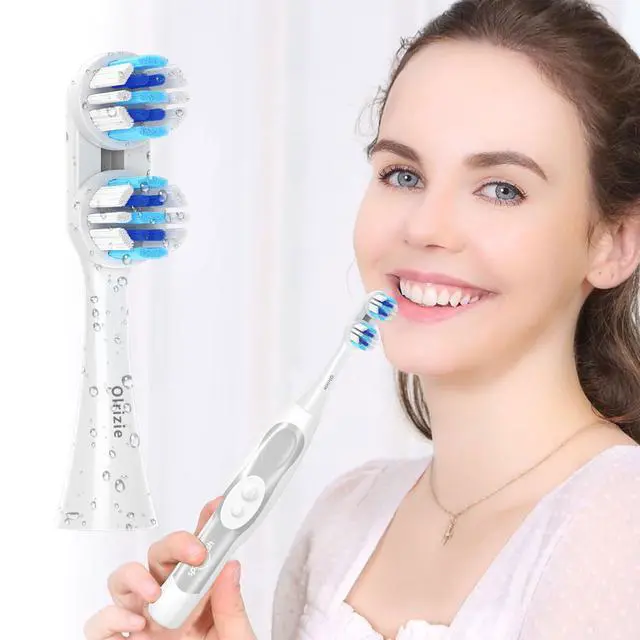 Alt view image 7 of 7 - Replacement Toothbrush Heads Compatible with Spinbrush Pro Clean(Old), High Efficiency Cleaning Electric Toothbrush Replacement Heads with Dua Head Design & Medium Bristles, 8 Pack