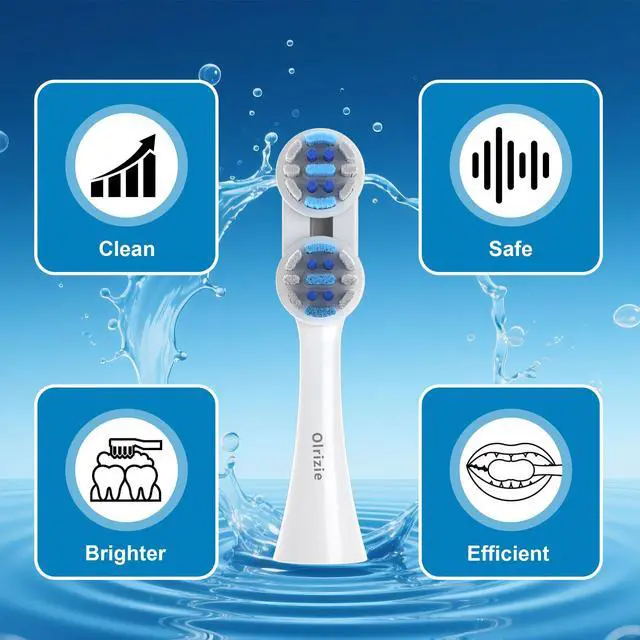 Alt view image 6 of 7 - Replacement Toothbrush Heads Compatible with Spinbrush Pro Clean(Old), High Efficiency Cleaning Electric Toothbrush Replacement Heads with Dua Head Design & Medium Bristles, 8 Pack