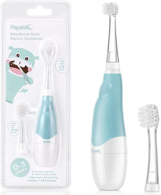 Main image of BabyHandy 2-Stage Baby Sonic Electric Toothbrush for Babies and Toddlers Ages 0-3 Years