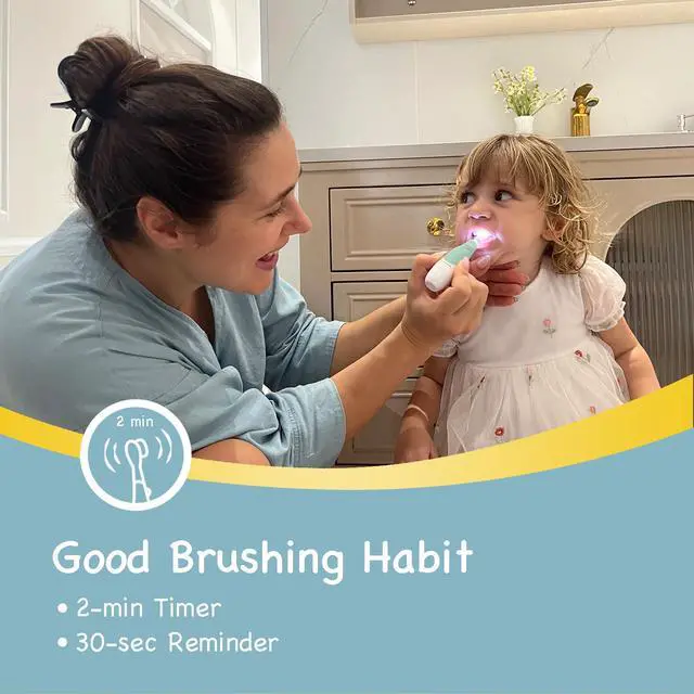 Alt view image 4 of 7 - BabyHandy 2-Stage Baby Sonic Electric Toothbrush for Babies and Toddlers Ages 0-3 Years