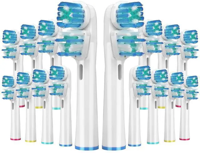 Main image of 16 Pcs Double Heads Replacement Toothbrush Heads Compatible with Oral B Braun,Electric Toothbrush Heads Refill for Pro 500/1000/1500/3000/7000/8000/9600