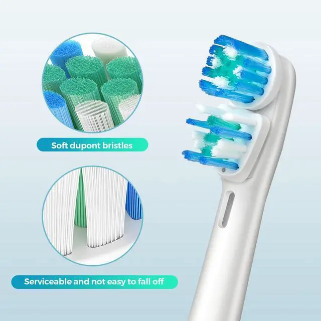 Alt view image 5 of 6 - 16 Pcs Double Heads Replacement Toothbrush Heads Compatible with Oral B Braun,Electric Toothbrush Heads Refill for Pro 500/1000/1500/3000/7000/8000/9600