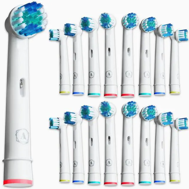 Main image of Replacement Toothbrush Heads Compatible with Oral B - 16 Pack Aster Toothbrush Head Compatible with Oral B Braun Electric Brush Heads Refill for 7000/Pro 1000/9600/ 5000/3000/8000