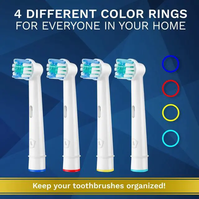 Alt view image 4 of 7 - Replacement Toothbrush Heads Compatible with Oral B - 16 Pack Aster Toothbrush Head Compatible with Oral B Braun Electric Brush Heads Refill for 7000/Pro 1000/9600/ 5000/3000/8000