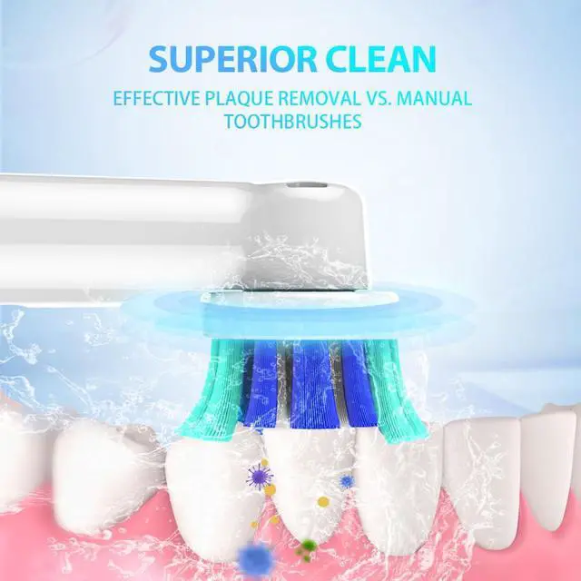 Alt view image 4 of 7 - Replacement Toothbrush Heads Compatible with Oral-B Electric Toothbrush, 16 Pack Individually Sealed Electric Toothbrush Refills for Pro 1000/3000/5000/7000/8000/9600