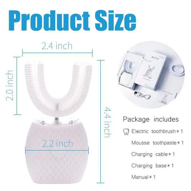 Alt view image 5 of 7 - Ultrasonic Toothbrush for Adults Automatic Electric Toothbrush Portable Washable Soft Bristles 30s Automatic Timer Wireless Charging Dual-Use for Travel & Home