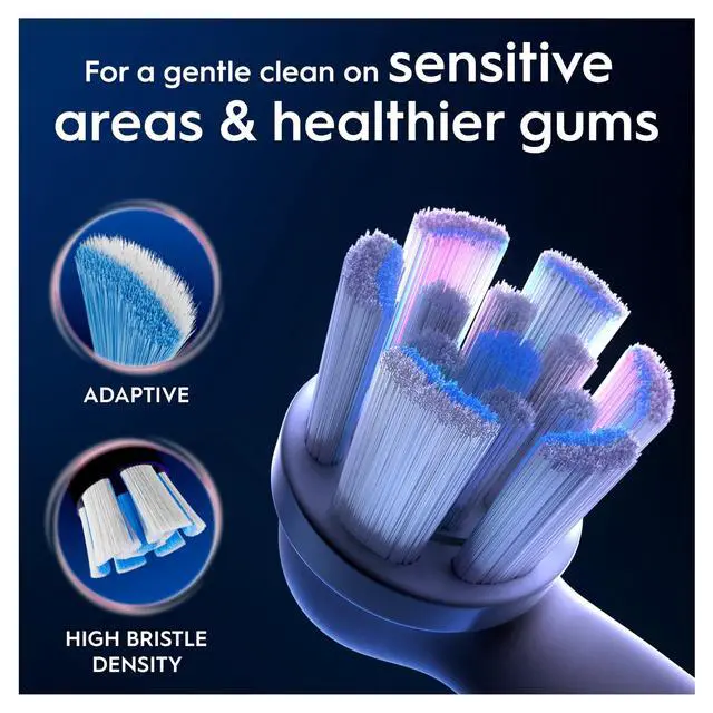 Alt view image 3 of 7 - iO Gentle Care Electric Toothbrush Head, Twisted & Angled Bristles for Deeper Plaque Removal, Pack of 4, Suitable for Mailbox, White