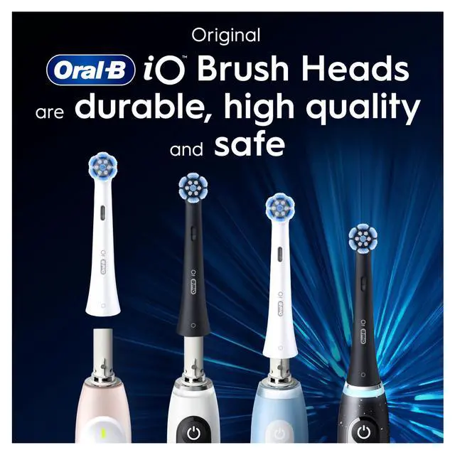 Alt view image 7 of 7 - iO Gentle Care Electric Toothbrush Head, Twisted & Angled Bristles for Deeper Plaque Removal, Pack of 4, Suitable for Mailbox, White