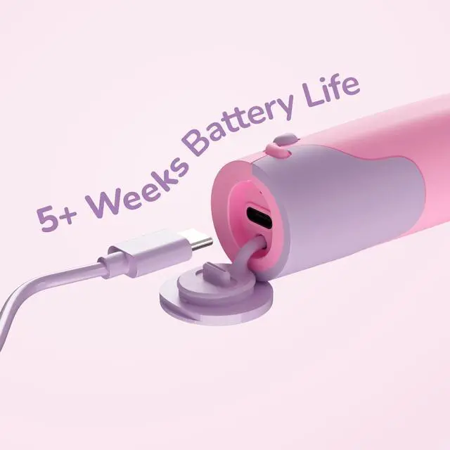 Alt view image 7 of 7 - Squishmallows Electric Toothbrush, Sonic Toothbrushes for Kids, Rechargeable, 3 Brushing Modes, Over 5 Weeks Battery Life Extra Brush Head Included, Gift for Kids Aged 4 Years and Up, Patty