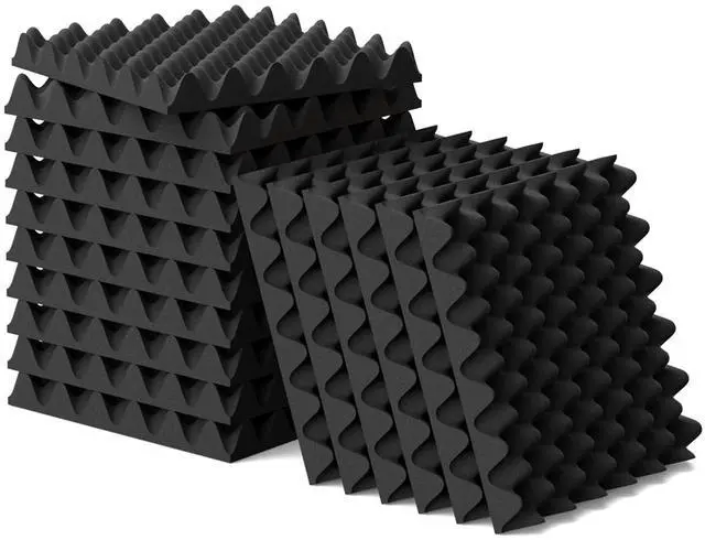 Main image of 6 Pack 1.5"X12"X12" Acoustic Foam, Sound Proof Egg Crate Foam(Most Soundproofing Design), Upgraded Acoustic Panels, Fire-Retardent Sound Proof Foam Panels for Walls, Doors, Sound Foam Made by
