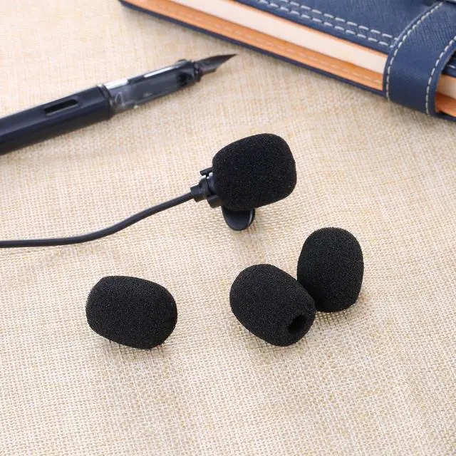 Alt view image 2 of 5 - eBoot 5 Pack Mini-size Lapel Headset Microphone Windscreen, Black