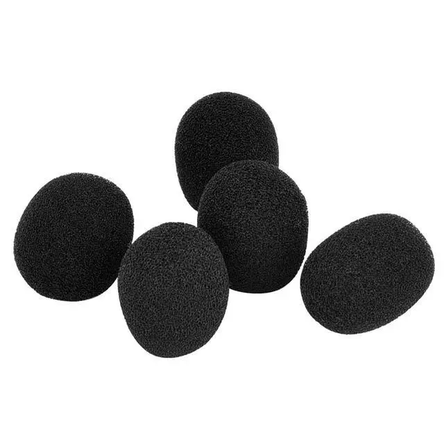 Alt view image 5 of 5 - eBoot 5 Pack Mini-size Lapel Headset Microphone Windscreen, Black